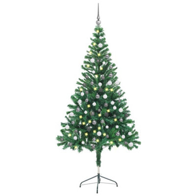 Berkfield Artificial Christmas Tree with LEDs&Ball Set 150cm 380 Branches Price Comparisons | Compare The Build