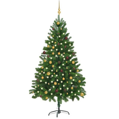 Berkfield Artificial Christmas Tree with LEDs&Ball Set 210 cm Green Price Comparisons | Compare The Build