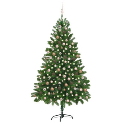 Berkfield Artificial Christmas Tree with LEDs&Ball Set 210 cm Green Price Comparisons | Compare The Build