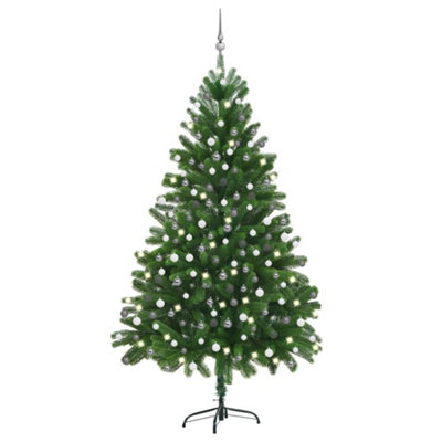 Berkfield Artificial Christmas Tree with LEDs&Ball Set 210 cm Green Price Comparisons | Compare The Build