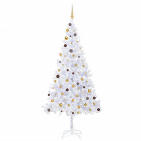 Berkfield Artificial Christmas Tree with LEDs&Ball Set 210cm 910 Branches