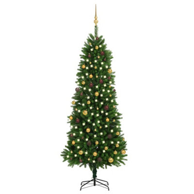 Berkfield Artificial Christmas Tree with LEDs&Ball Set 240 cm Green Price Comparisons | Compare The Build