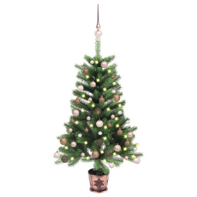 Berkfield Artificial Christmas Tree with LEDs&Ball Set 65 cm Green Price Comparisons | Compare The Build