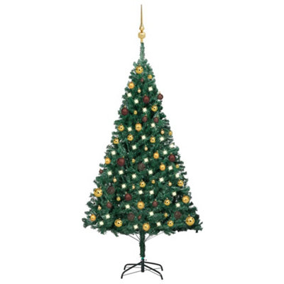 Berkfield Artificial Christmas Tree with LEDs&Ball Set Green 150 cm PVC Price Comparisons | Compare The Build