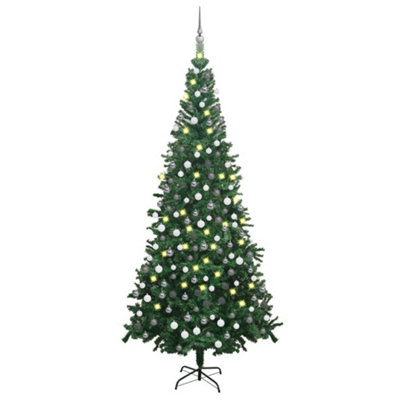 Berkfield Artificial Christmas Tree with LEDs&Ball Set L 240 cm Green Price Comparisons | Compare The Build
