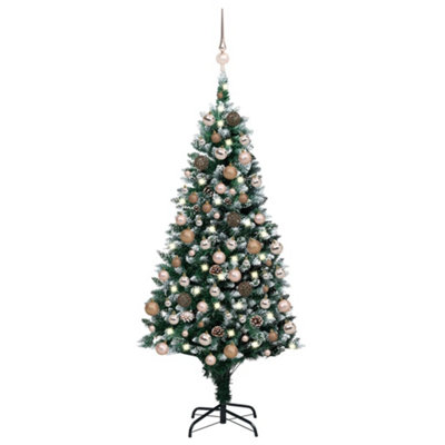 Berkfield Artificial Christmas Tree with LEDs&Ball Set&Pine Cones 150 cm Price Comparisons | Compare The Build