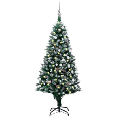 Berkfield Artificial Christmas Tree with LEDs&Ball Set&Pine Cones 150 cm Price Comparisons | Compare The Build