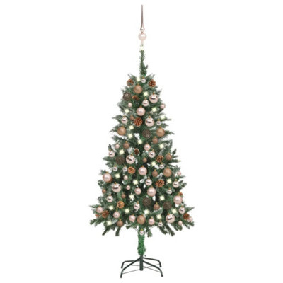 Berkfield Artificial Christmas Tree with LEDs&Ball Set&Pine Cones 150 cm Price Comparisons | Compare The Build