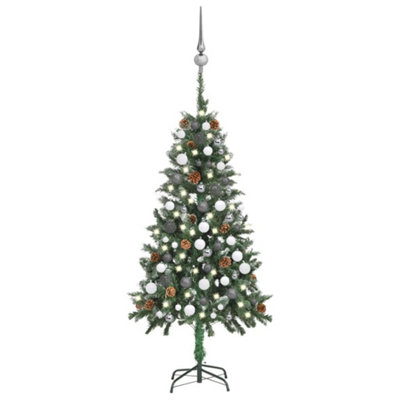 Berkfield Artificial Christmas Tree with LEDs&Ball Set Pine Cones 150 cm Price Comparisons | Compare The Build