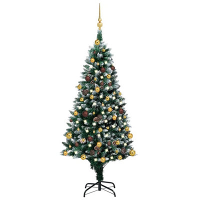 Berkfield Artificial Christmas Tree with LEDs&Ball Set&Pinecones 150 cm Price Comparisons | Compare The Build