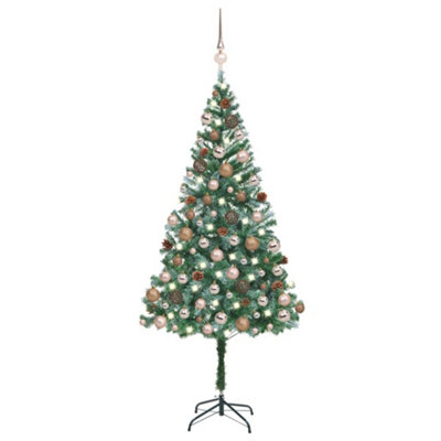 Berkfield Artificial Christmas Tree with LEDs&Ball Set Pinecones 180 cm Price Comparisons | Compare The Build