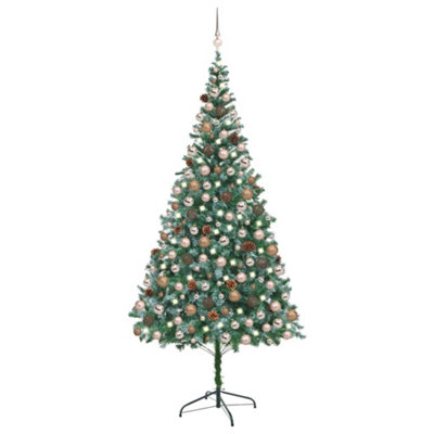 Berkfield Artificial Christmas Tree with LEDs&Ball Set Pinecones 210 cm Price Comparisons | Compare The Build