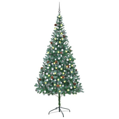 Berkfield Artificial Christmas Tree with LEDs&Ball Set Pinecones 210 cm Price Comparisons | Compare The Build
