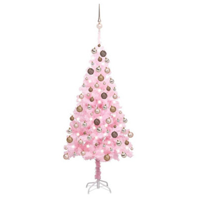 Berkfield Artificial Christmas Tree with LEDs&Ball Set Pink 180 cm PVC Price Comparisons | Compare The Build