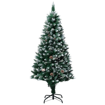 Berkfield Artificial Christmas Tree with Pine Cones and White Snow 150 cm Price Comparisons | Compare The Build