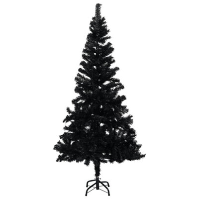 Berkfield Artificial Christmas Tree with Stand Black 120 cm PVC