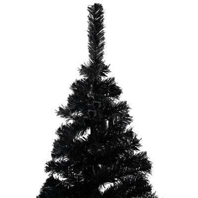 Berkfield Artificial Christmas Tree with Stand Black 120 cm PVC