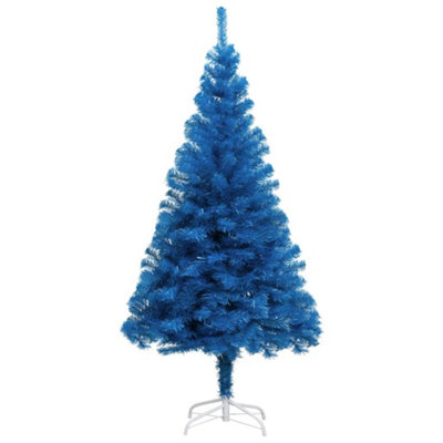 Berkfield Artificial Christmas Tree with Stand Blue 150 cm PVC