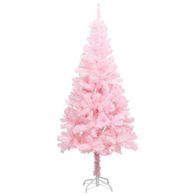 Berkfield Artificial Christmas Tree with Stand Pink 240 cm PVC | DIY at B&Q