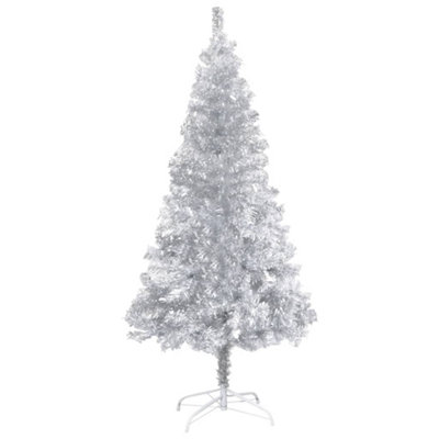 Berkfield Artificial Christmas Tree with Stand Silver 150 cm PET Price Comparisons | Compare The Build