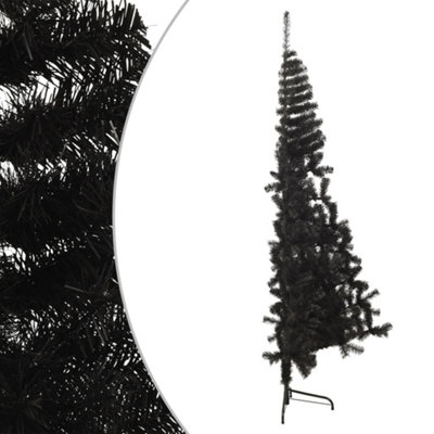 Berkfield Artificial Half Christmas Tree with Stand Black 240 cm PVC