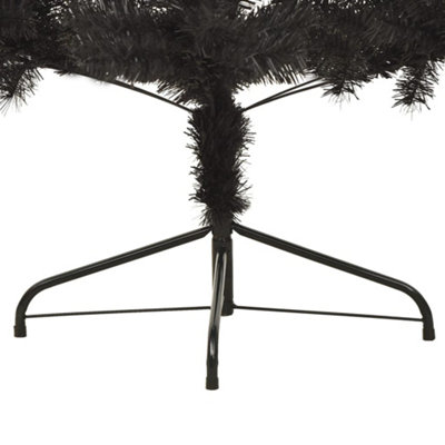 Berkfield Artificial Half Christmas Tree with Stand Black 240 cm PVC