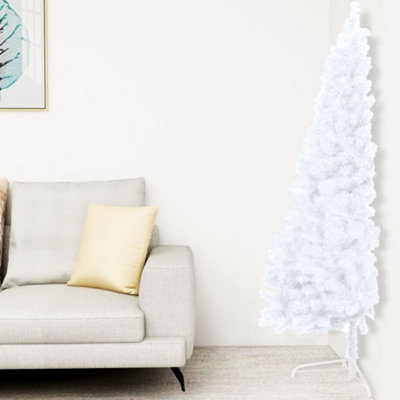 Berkfield Artificial Half Christmas Tree with Stand White 150 cm PVC Price Comparisons | Compare The Build