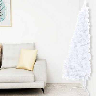 Berkfield Artificial Half Christmas Tree with Stand White 210 cm PVC Price Comparisons | Compare The Build