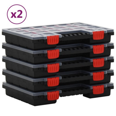 Berkfield Assortment Boxes 10 pcs 34.5x25x5 cm Polypropylene