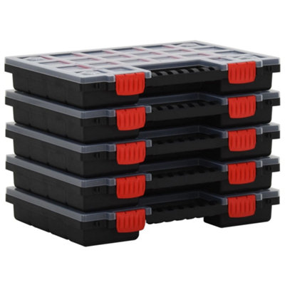 Berkfield Assortment Boxes 5 pcs 34.5x25x5 cm Polypropylene