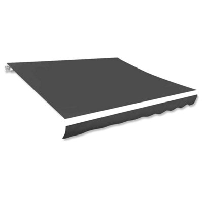 Berkfield Awning Top Sunshade Canvas Anthracite 300x250 cm