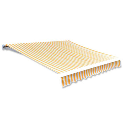 Berkfield Awning Top Sunshade Canvas Sunflower Yellow & White 3x2.5m