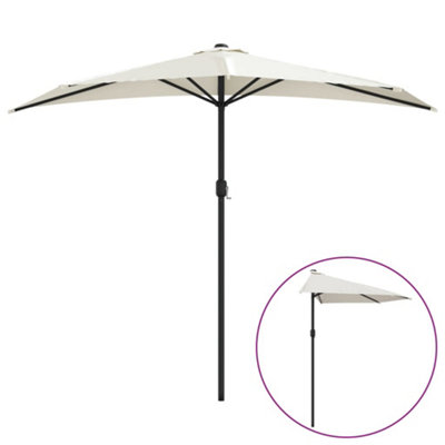 Photo inspiration: Gallery Detail: Berkfield Balcony Parasol With Aluminium Pole Sand 270X135 Cm Half
