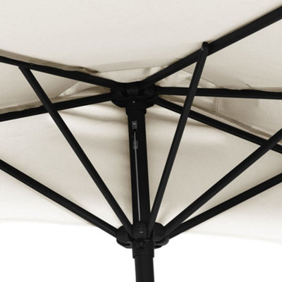 Photo inspiration: Berkfield Balcony Parasol With Aluminium Pole Sand 270X135 Cm Half Photo Inspiration