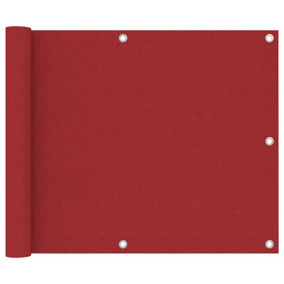 Berkfield Balcony Screen Red 75x300 cm Oxford Fabric