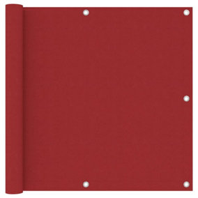 Berkfield Balcony Screen Red 90x300 cm Oxford Fabric