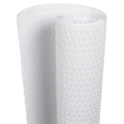 Berkfield Balcony Screen White 500x80 cm Poly Rattan