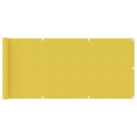 Berkfield Balcony Screen Yellow 75x400 cm HDPE