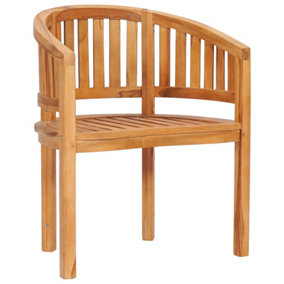 Berkfield Banana Chair Solid Teak Wood