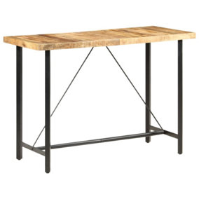 Berkfield Bar Table 150x70x107 cm Rough Mango Wood