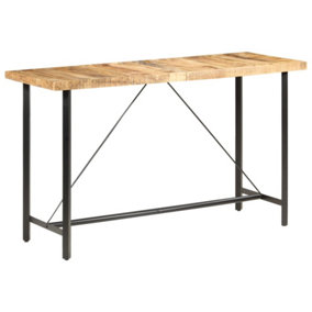 Berkfield Bar Table 180x70x107 cm Rough Mango Wood