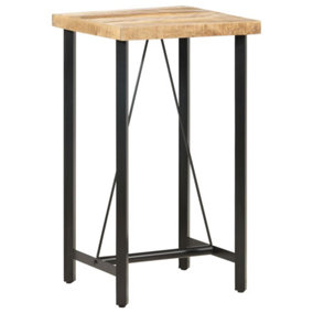Berkfield Bar Table 60x60x107 cm Rough Mango Wood
