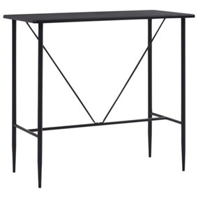 Berkfield Bar Table Black 120x60x110 cm MDF