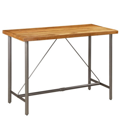 Berkfield Bar Table Solid Reclaimed Teak 150x70x106 cm