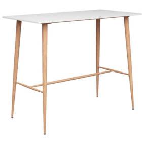 Berkfield Bar Table White 120x60x105 cm