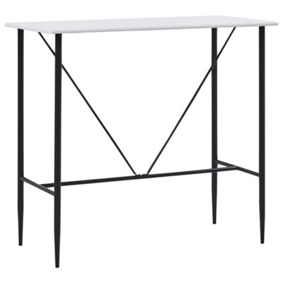 Berkfield Bar Table White 120x60x110 cm MDF