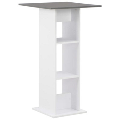 Berkfield Bar Table White and Anthracite Grey 60x60x110 cm
