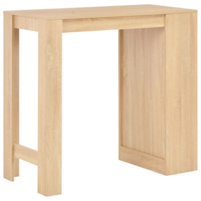 Berkfield Bar Table with Shelf Oak 110x50x103 cm
