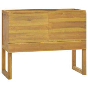 Berkfield Bathroom Cabinet 90x45x75 cm Solid Wood Teak