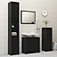 Berkfield Bathroom Cabinet Black 30x30x95 cm Engineered Wood